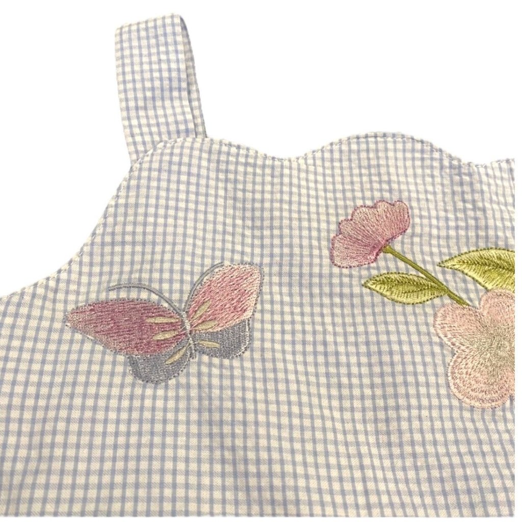 New Pastourelle By Pippa & Julie Sz 4 Embroidered Gingham Tulle Dress — image 4 of 6